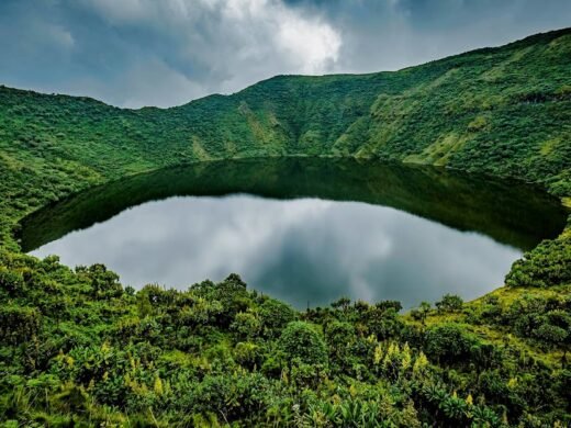 Crater lake Mount Bisoke Rwanda1